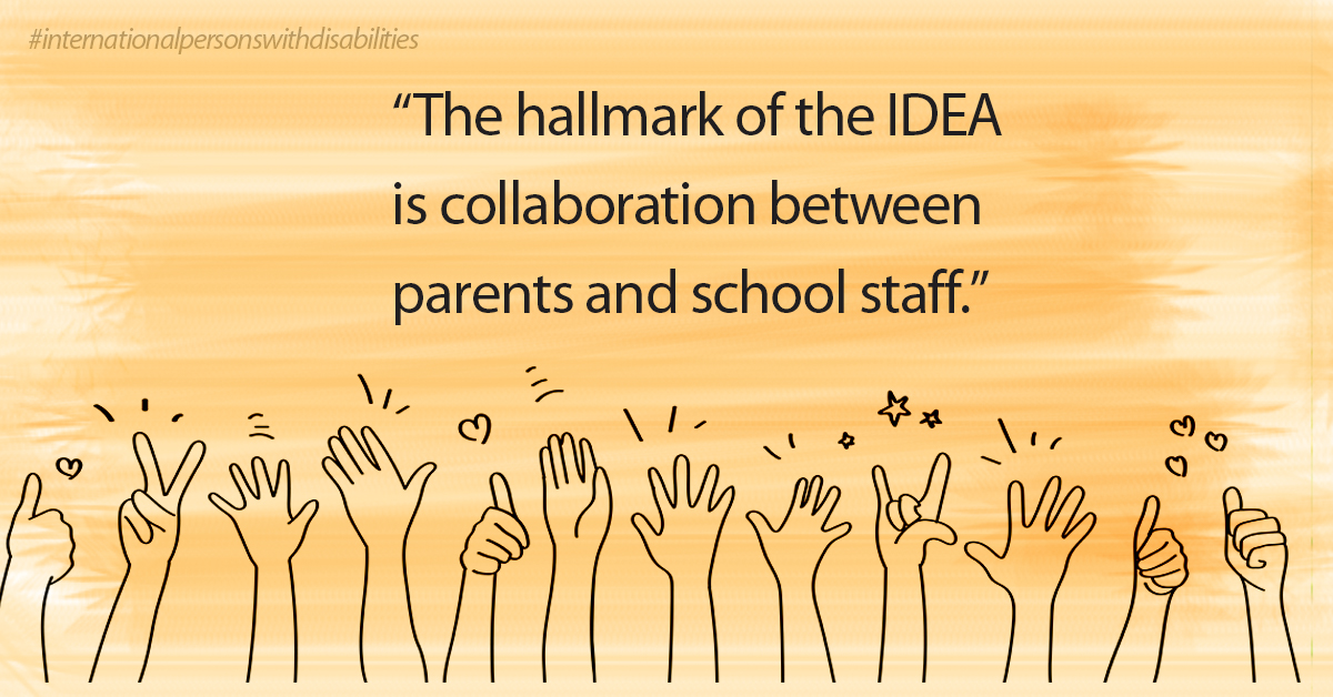 The hallmark of the idea is collaboration between parents and school staff.