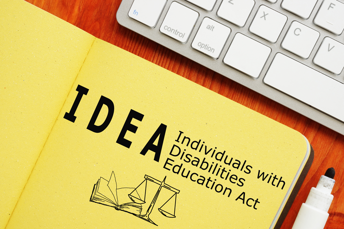Image of the words IDEA individuals with disabilities education act.