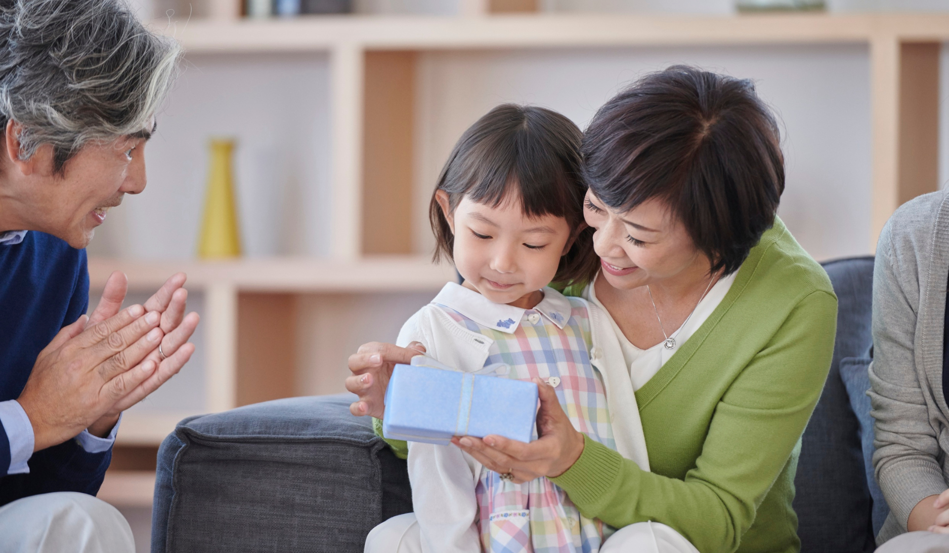 Parents celebrating their child on valentines day.