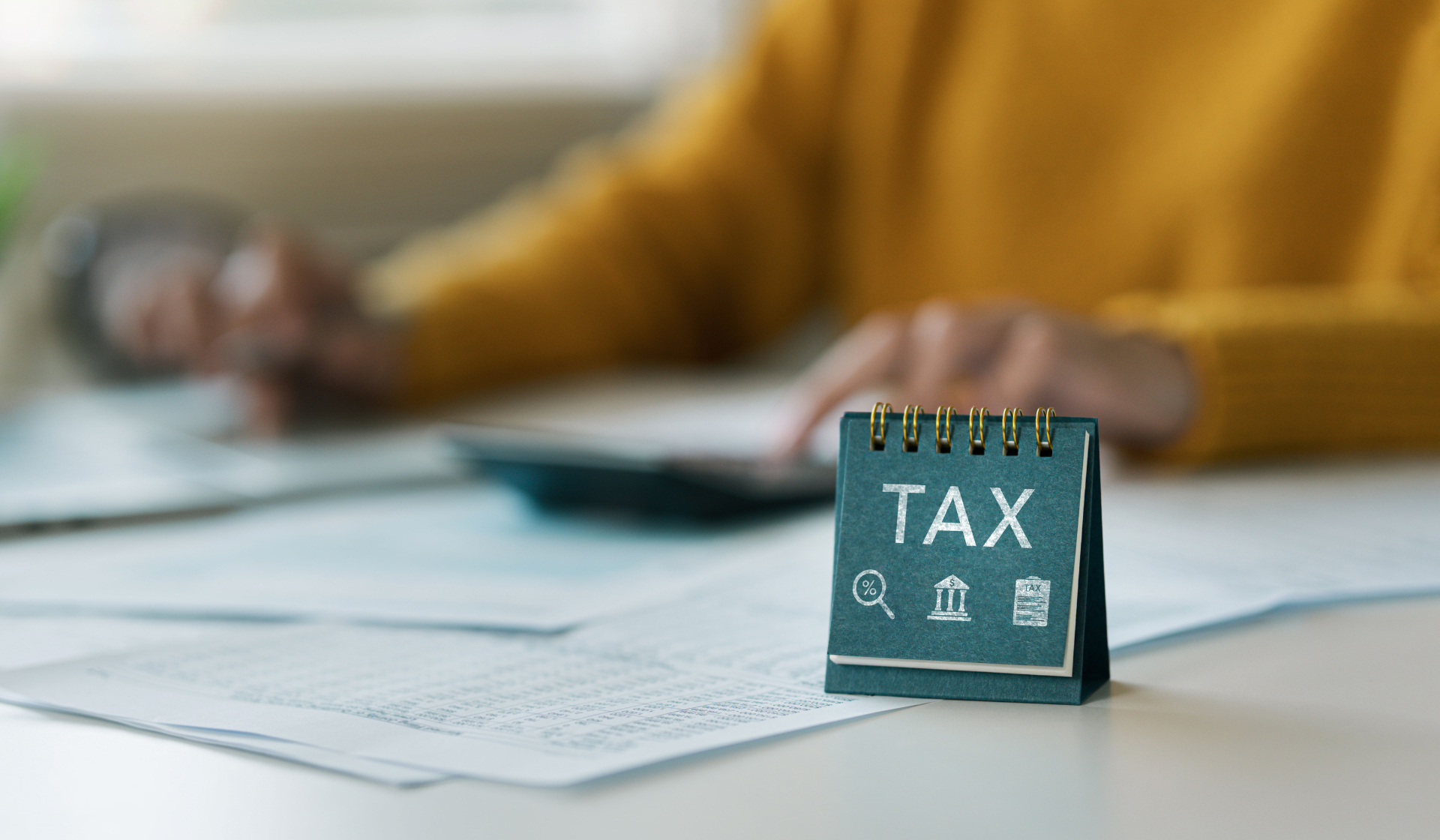 someone preparing to file taxes